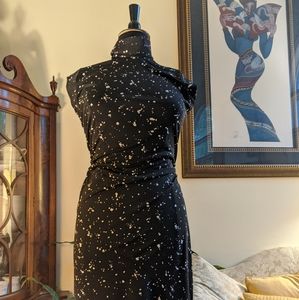Black and White Splattered Dress
